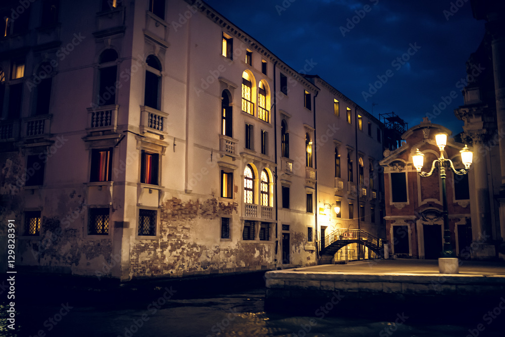 Obraz premium Venice Grand canal by night