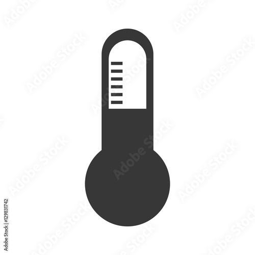 thermometer instrument icon over white background. vector illustration