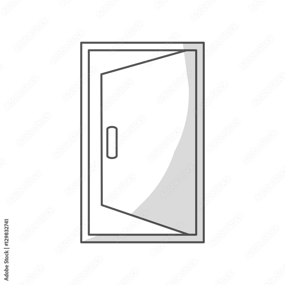 open door icon over white background. vector illustration open door icon over white background. vector illustration