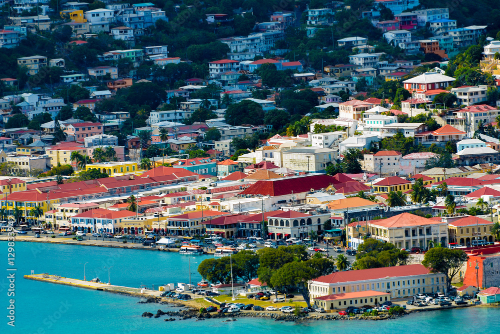 View homes on the seashore in the natural light