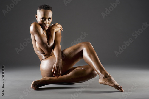 Nude African American woman