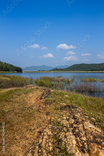Reserved water at Hui Lan irrigation dam