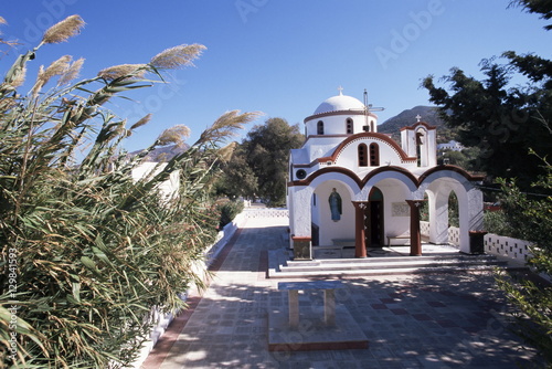 Church by the port, Mandraki, island of Nissyros, Dodecanese, Greece photo