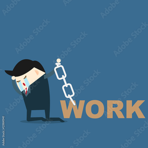 businessman and a lot of work problem , problem at work concept. vector