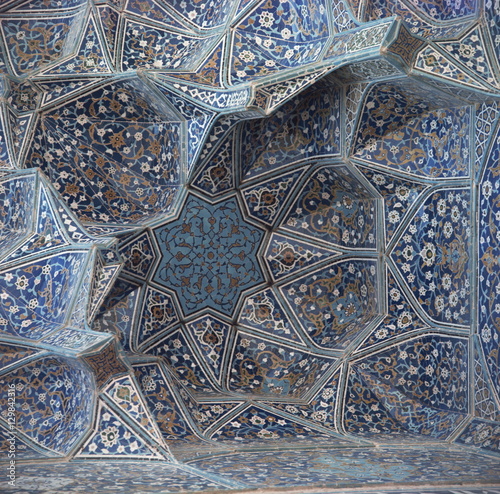 Detail of Masjid-e-Imam Mosque, formerly the Shah Mosque, Isfahan, Iran