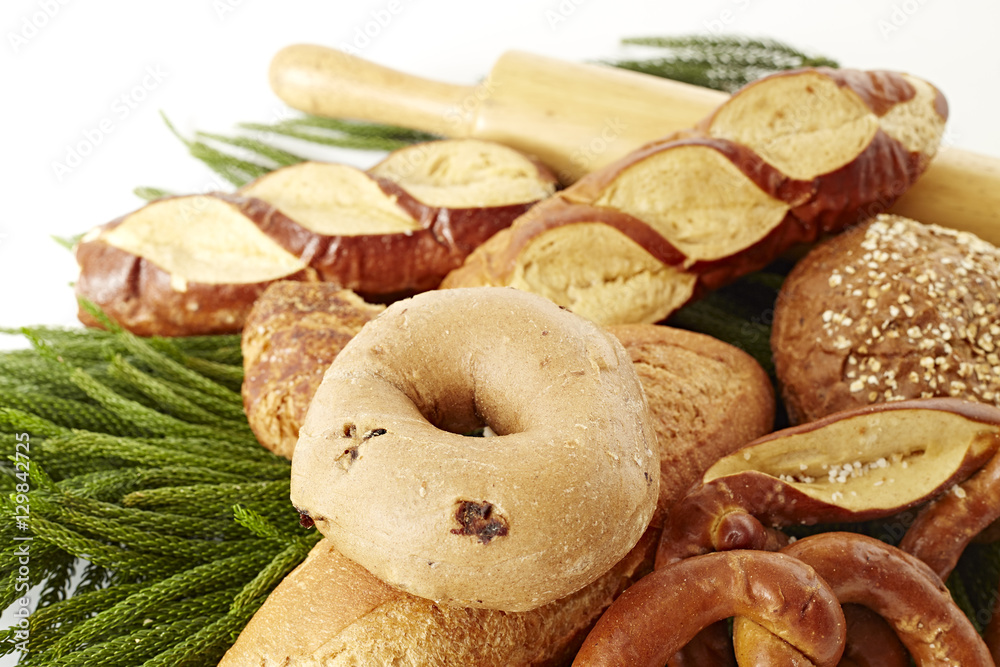 Naklejka premium Different bread on table