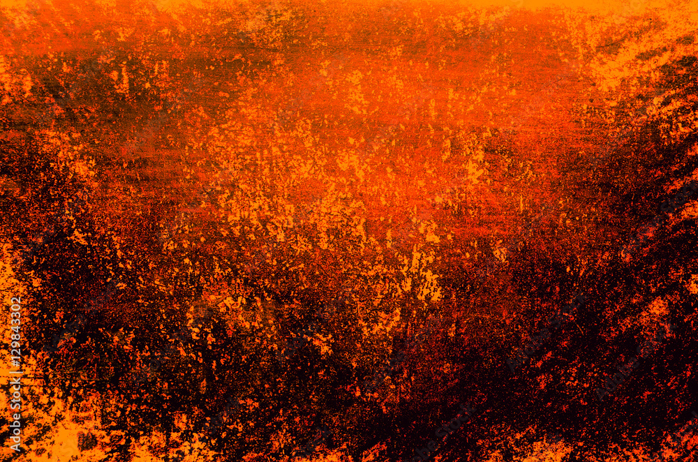 Fragment of  old grungy texture with chipped paint and cracks or concrete wall and cement surface