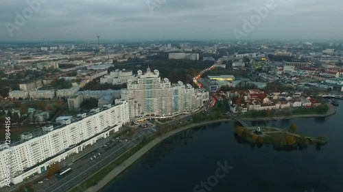 Wallpaper Mural Aerial overhead Metropolis view Minsk city Torontodigital.ca