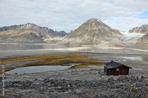 Governor's cabin at Trinityhamn, Magdalenefjord, Svalbard photo