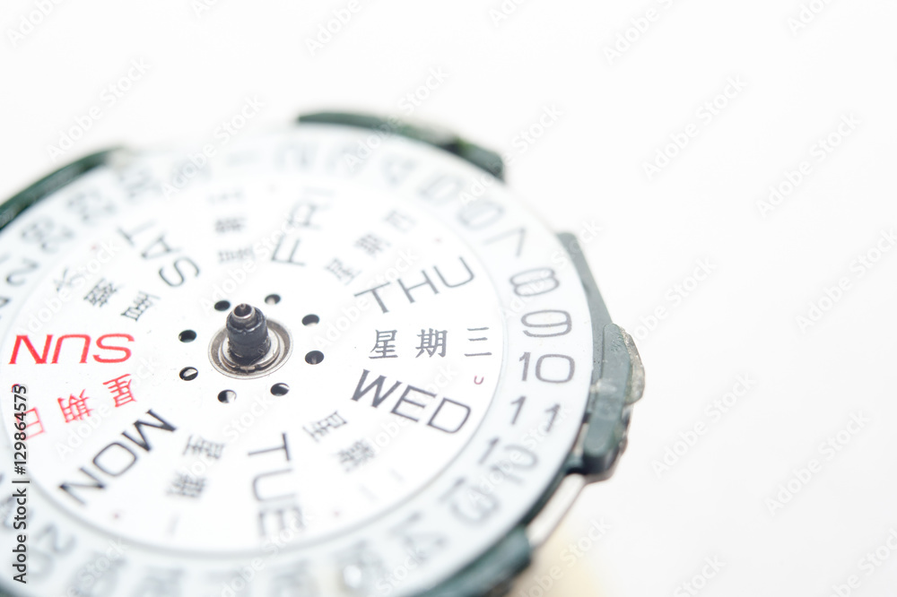 Detail of watch machinery. closeup macro shot Detail of watch machinery. closeup macro shot