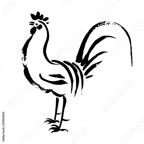 chicken Chinese style, vector