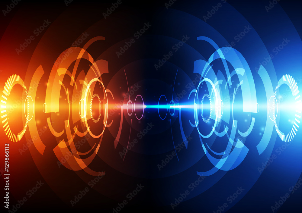 Fototapeta premium Abstract future technology concept background, vector illustration