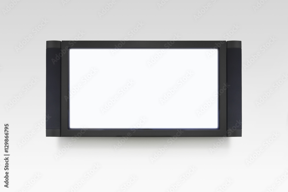 Plasma television with lots of copyspace isolated on white background Plasma television with lots of copyspace isolated on white background
