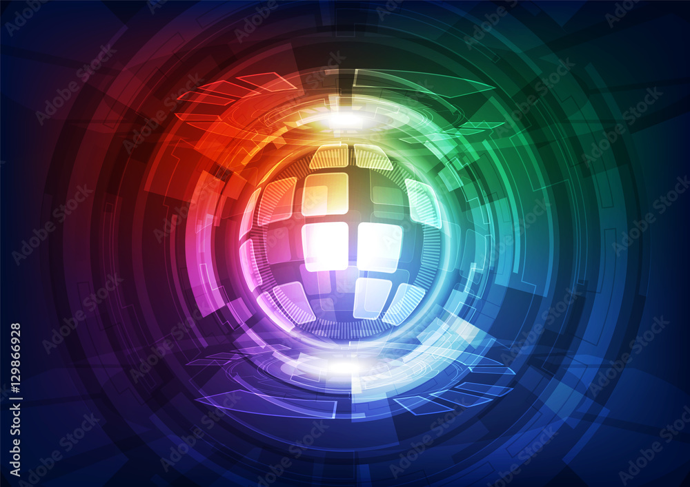 vector digital global technology concept, abstract background vector digital global technology concept, abstract background