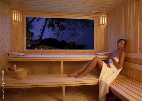 Girl in the sauna at Sasha Resort in Koh Samui photo