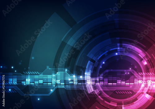 Abstract future technology concept background, vector illustration