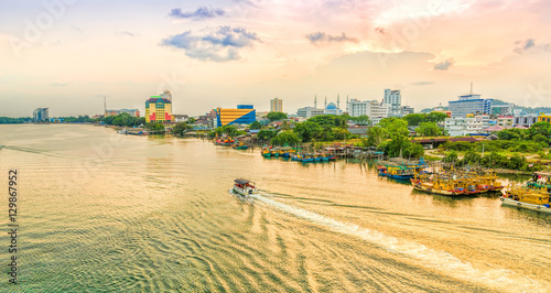 Beautiful view of sunset time from the bridge