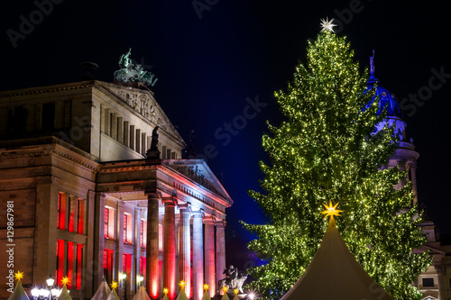 Photography Christmas market on Gendarmenmarkt square. Berlin. Germany.