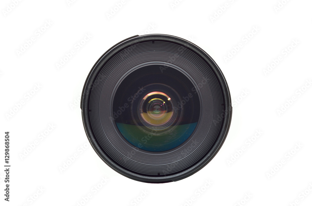 Ultra wide lens for SLR camera on white background Ultra wide lens for SLR camera on white background