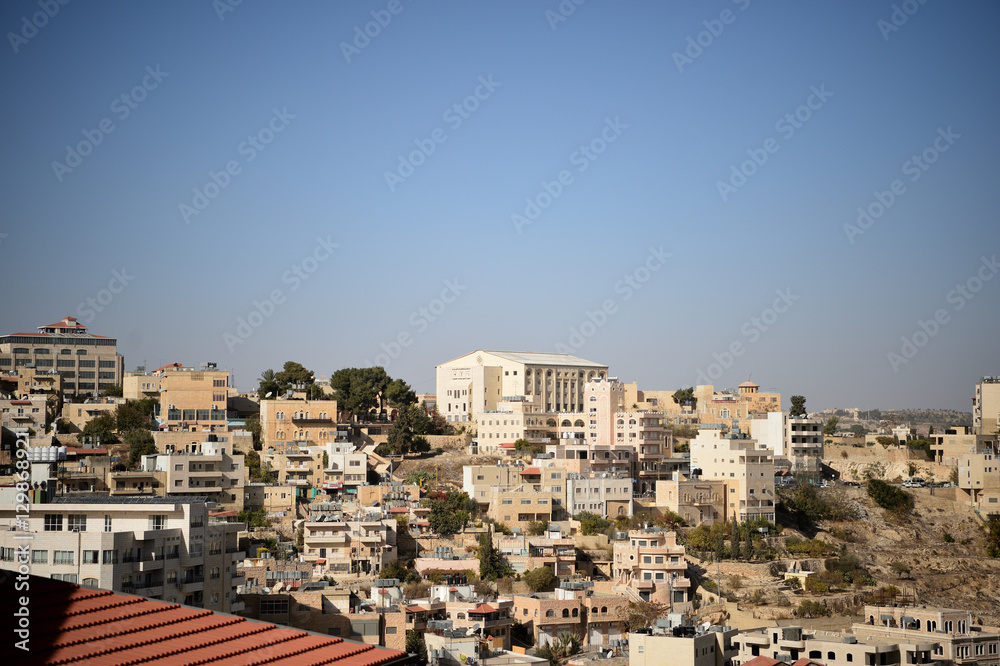 View of the city of Bethlehem, Palestine