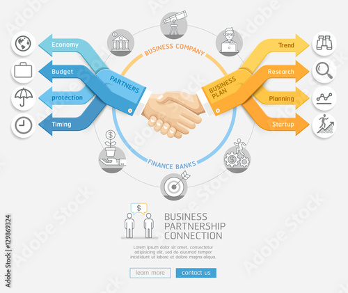 Business partnership connection concept. Businessmen shaking han
