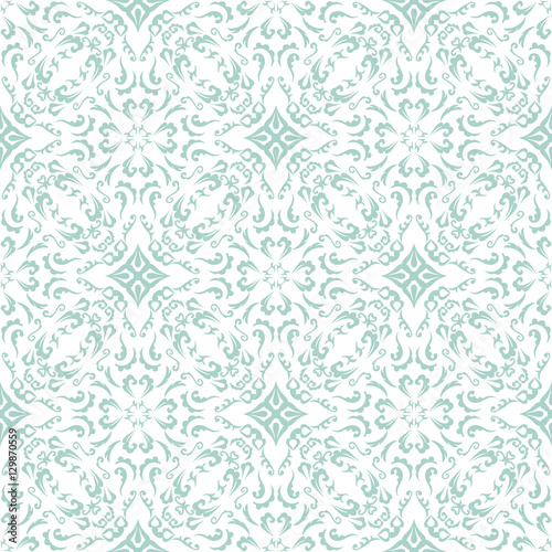 Damask seamless classic pattern. Vintage Baroque delicate background. Classic ornament for wallpapers, textile, fabric. Exquisite floral baroque template.