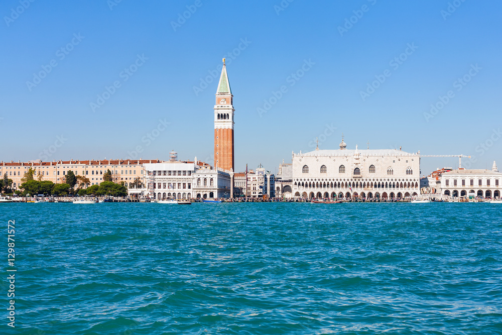 skyline of Venice city with Doge's Palace