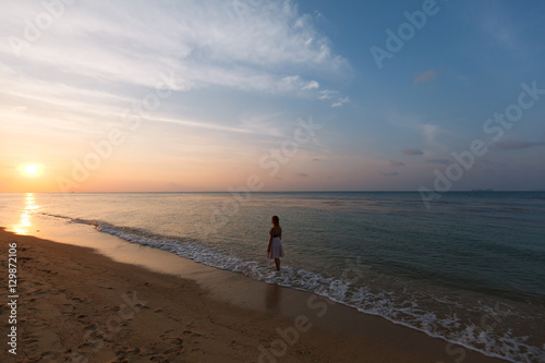 sunset on the beach Gulf of Thailand