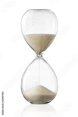 Hourglass, sand glass isolated on white background