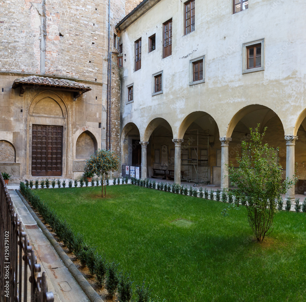 The courtyard in one of the historic buildings