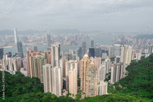 Hongkong city view from The peak at Hongkong