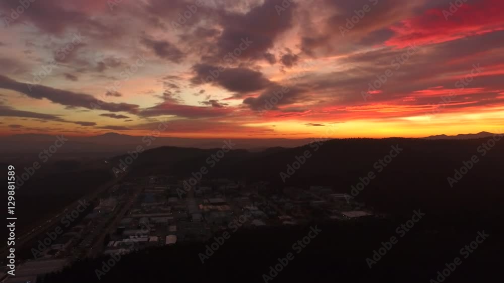 AERIAL: Flying above the industrial zone in busy morning AERIAL: Flying above the industrial zone in busy morning