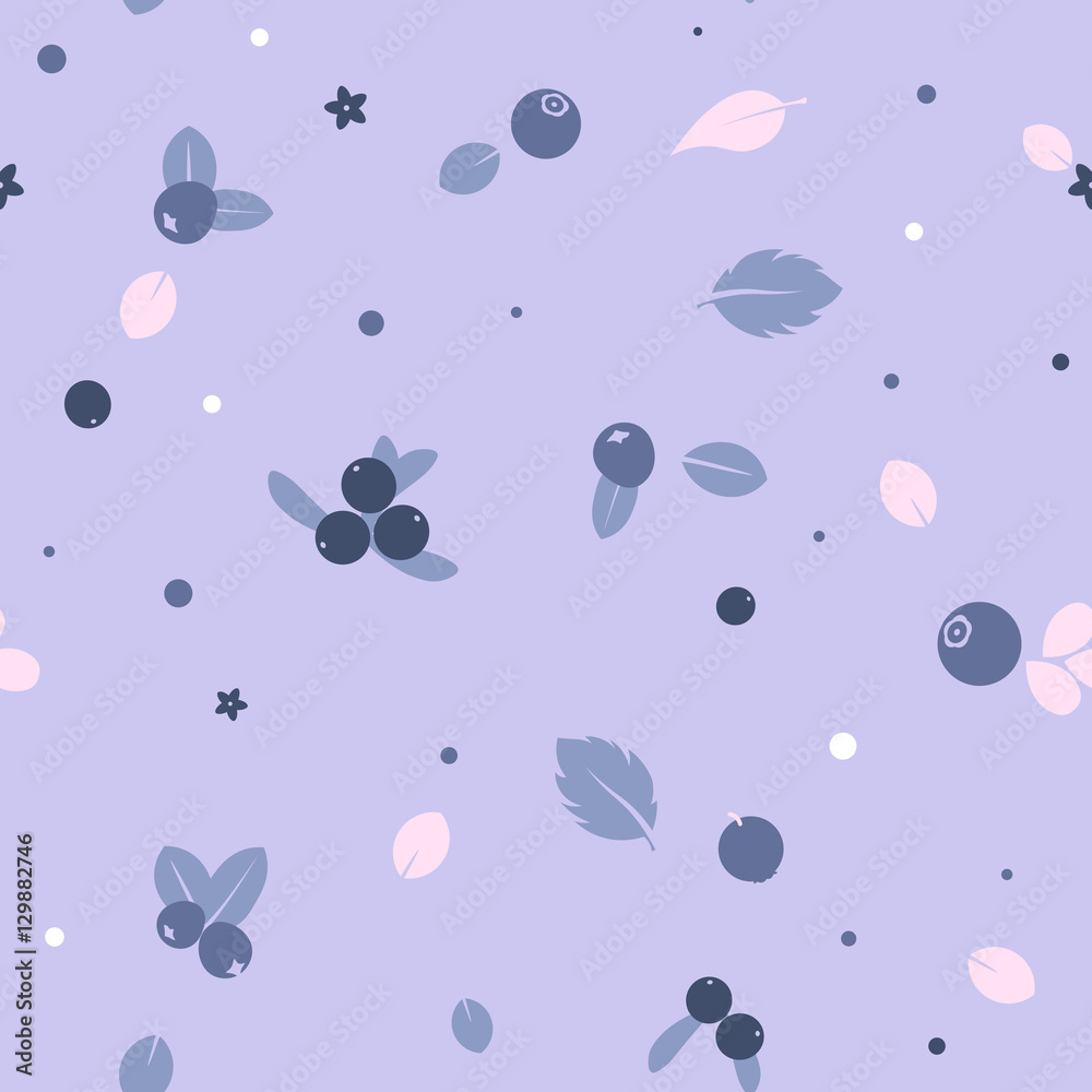 Vector flat blueberries, seamless creative pattern. Vector flat blueberries, seamless creative pattern.