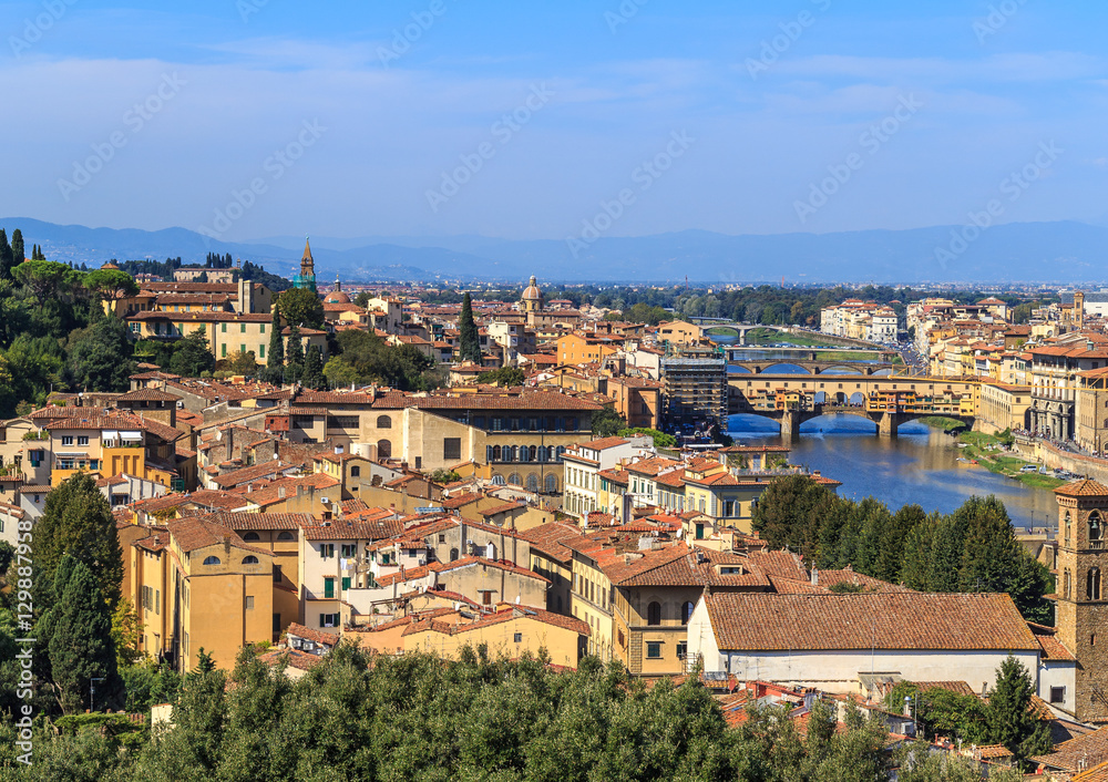 View of the bridge Vecchio in Florence