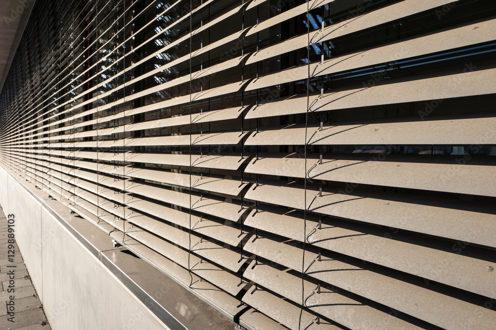 detail view of closed window blinds detail view of closed window blinds
