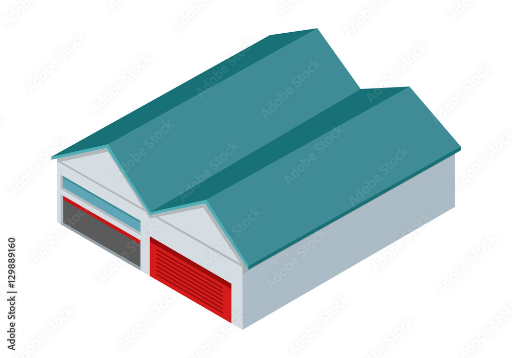 Hangars Vector Icon In Isometric Projection Hangars Vector Icon In Isometric Projection