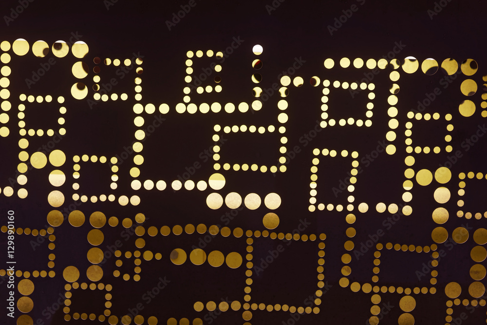 Fototapeta premium Abstract pattern of golden circles of different size