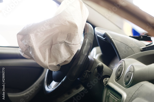 Photos Airbag exploded at a car accident