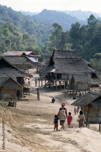 Nam Ded Mai Akha village, Maung Sing, Laos photo