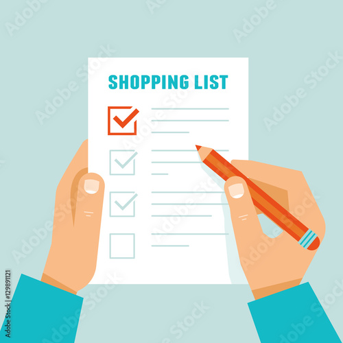 Shopping list concept