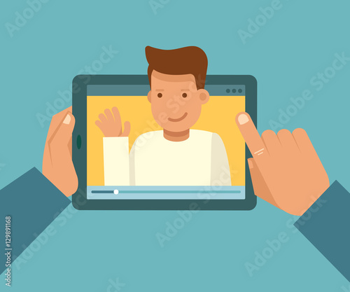 Video blogger concept