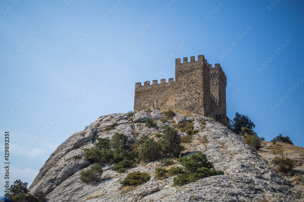 Tower of Genoa fortress in Sudak Crimea