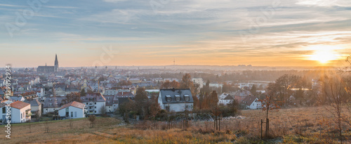 Regensburg bei Sonnenuntergang im Winter