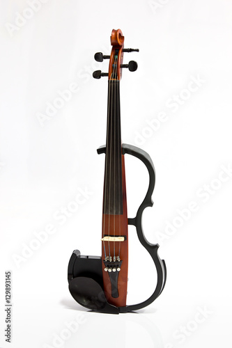 Electric violin isolated photo