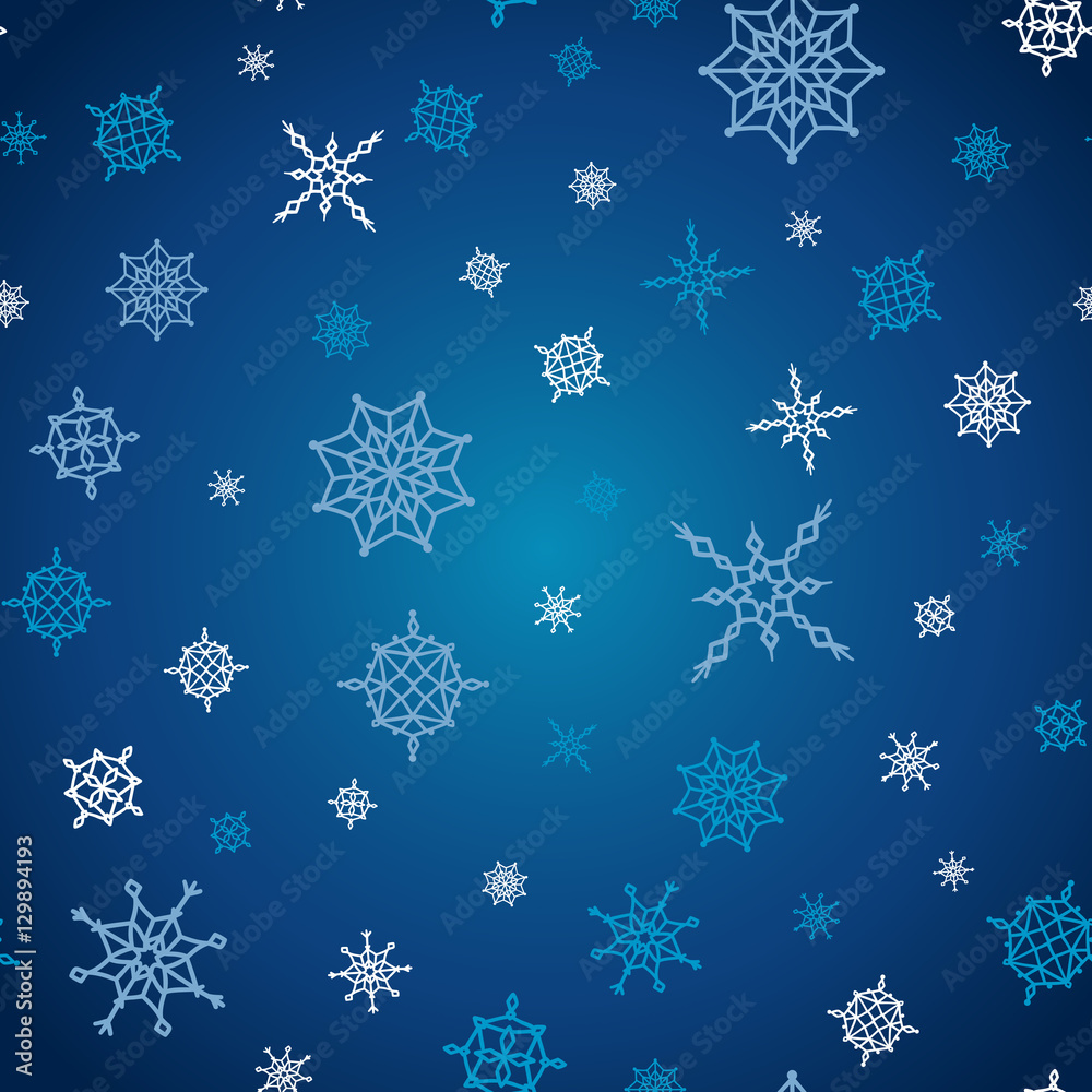 Christmas and winter background with snowflakes Christmas and winter background with snowflakes