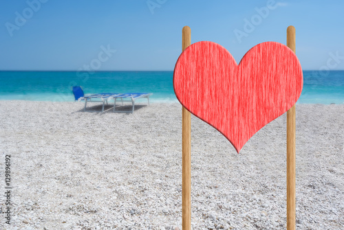 love concept in a beautiful beach