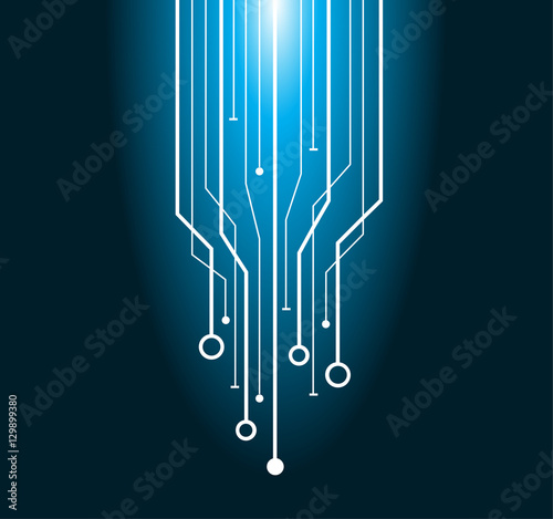 Futuristic data network illustration