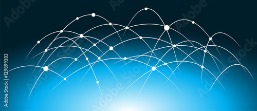 Futuristic data network illustration