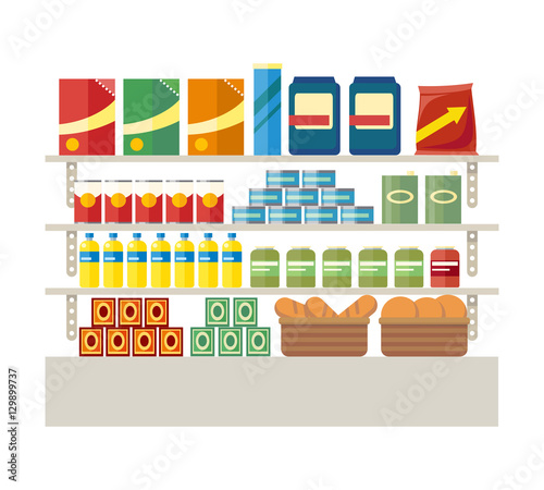 Supermarkets and Grocery Stores. Retail Shop