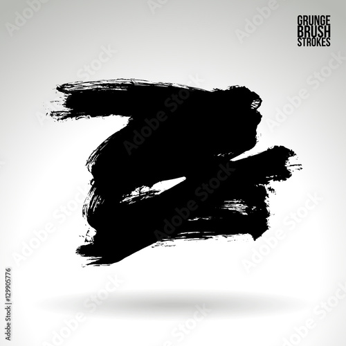 Brush stroke and texture. Vector design. Underline and border.